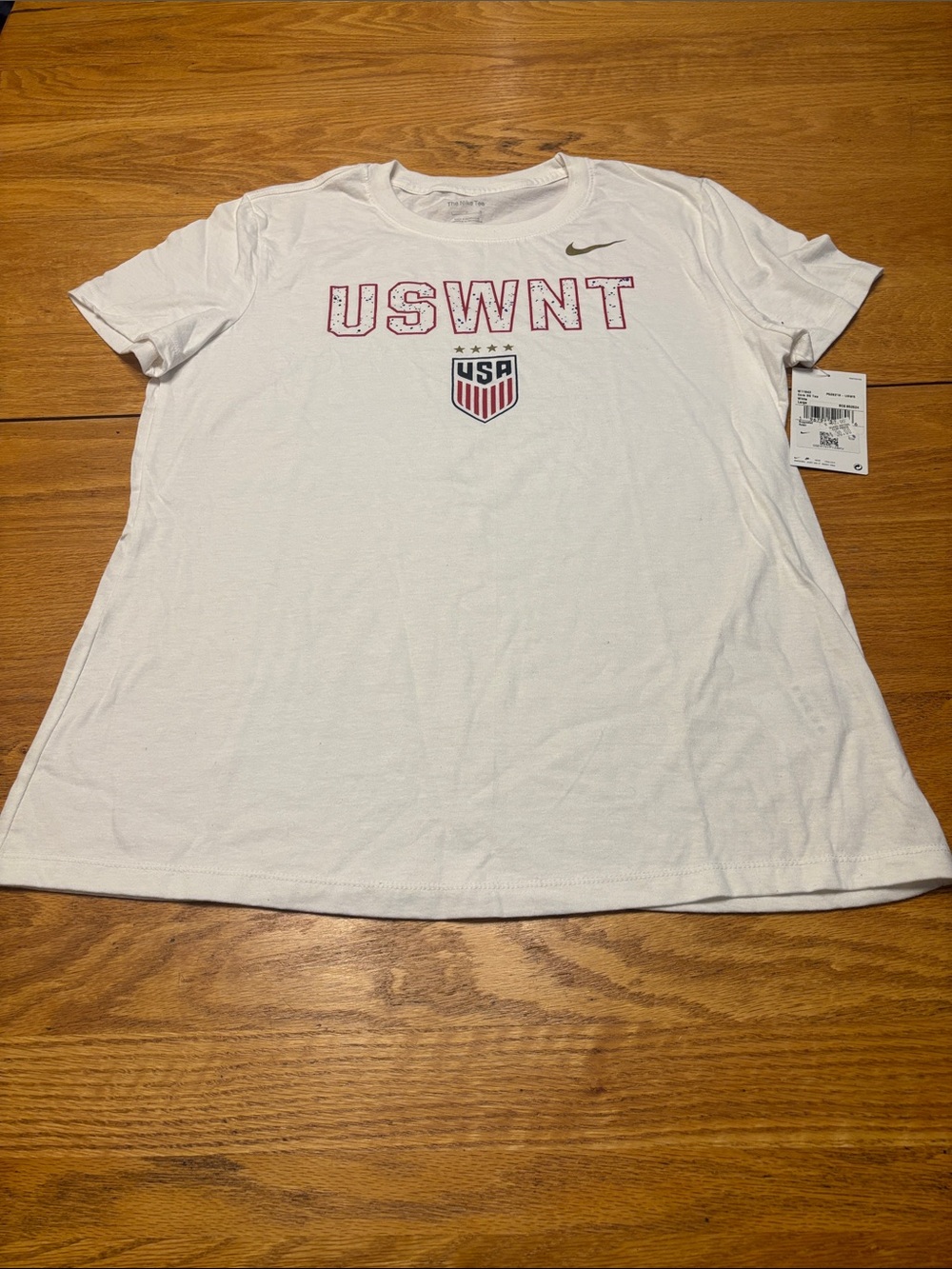 Nike White USWNT Graphic Tee with Charcoal Sweatpants - Picture 5 of 8